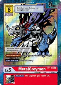 MetalGreymon (Secret Rare) (Alternate Art) #BT1-114 SEC