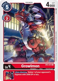 Growlmon #BT2-013 U