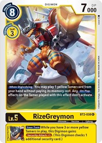 RizeGreymon #BT2-038 R