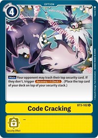 Code Cracking #BT3-102 U