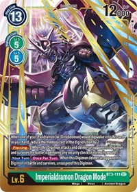 Imperialdramon Dragon Mode (Secret Rare) #BT3-111 SEC