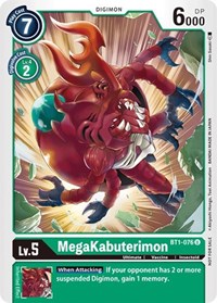 MegaKabuterimon - BT1-076 (Tamer Battle Pack 1) #BT1-076 U