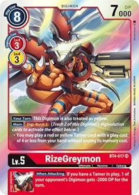 RizeGreymon #BT4-017 SR