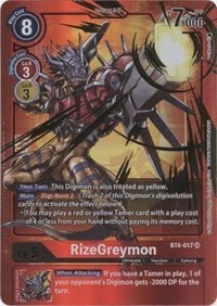 RizeGreymon (Alternate Art) #BT4-017 SR