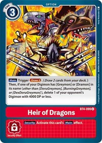 Heir of Dragons #BT4-099 U