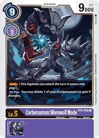 Cerberusmon: Werewolf Mode #BT4-086 R