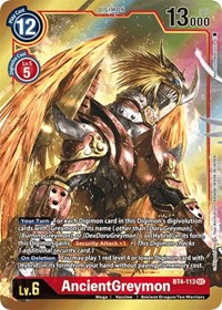 AncientGreymon (Alternate Art) #BT4-113 SEC