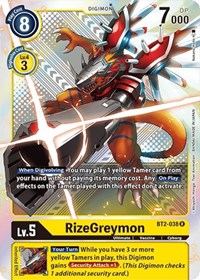 RizeGreymon - BT2-038 (Premium Pack Set 01) #BT2-038 R
