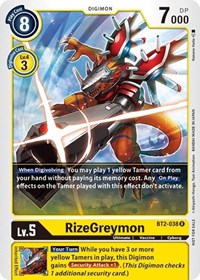 RizeGreymon - BT2-038 (Official Tournament Pack Vol.2) #BT2-038 R