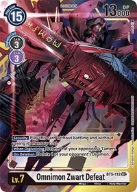 Omnimon Zwart Defeat (Alternate Art) #BT5-112 SEC