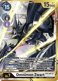 Omnimon Zwart (Alternate Art - Kenji Watanabe) #BT5-087 SR