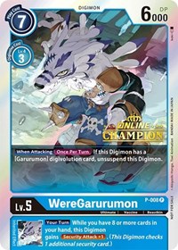 WereGarurumon - P-008 (2021 Championship Online Regional) [Online Champion] #P-008 P