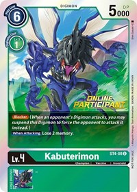 Kabuterimon - ST4-08 (2021 Championship Online Regional) [Online Participant] #ST4-08 U