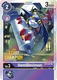 DemiDevimon - BT2-067 (Store Champion) #BT2-067 U