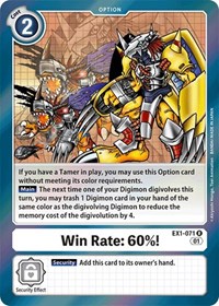 Win Rate: 60%! #EX1-071 R