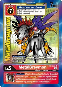 MetalGreymon (Alternate Art) #EX1-008 R