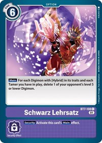 Schwarz Lehrsatz #BT7-108 C