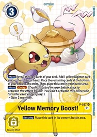Yellow Memory Boost! - P-037 (Next Adventure Box Promotion Pack) #P-037 SR