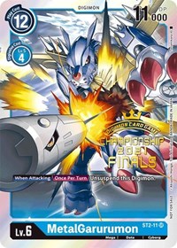 MetalGarurumon (2021 Championship Finals Event Pack Alt-Art Gold Stamp Set) #ST2-11 SR