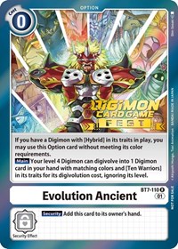 Evolution Ancient (Digimon Card Game Fest 2022) #BT7-110 R