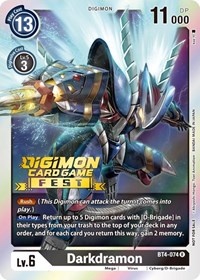 Darkdramon (Digimon Card Game Fest 2022) #BT4-074 R