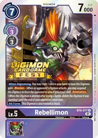 Rebellimon (Digimon Card Game Fest 2022) #BT6-077 R