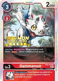 Gammamon (Digimon Card Game Fest 2022) #BT8-008 R