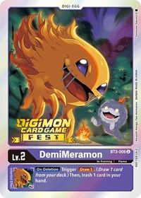 DemiMeramon (Digimon Card Game Fest 2022) #BT3-006 U