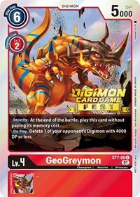 GeoGreymon (Digimon Card Game Fest 2022) #ST7-06 U