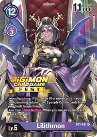 Lilithmon (Digimon Card Game Fest 2022) #BT3-091 SR