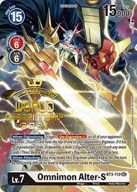 Omnimon Alter-S (Secret Rare) (World Championship 2021) #BT3-112 SEC