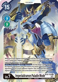 Imperialdramon Paladin Mode #BT8-112 SEC