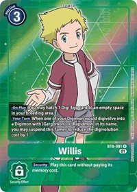 Willis (Box Topper) #BT8-091 R