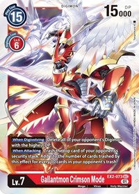 Gallantmon Crimson Mode #EX2-073 SEC
