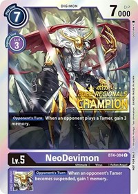 NeoDevimon (2022 Championship Online Regional) [Online Champion] #BT4-084 C