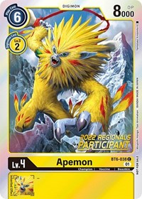 Apemon (2022 Championship Online Regional) [Online Participant] #BT6-038 C