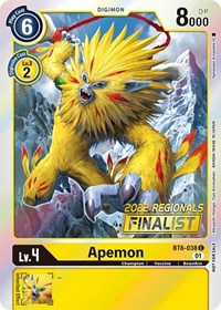 Apemon (2022 Championship Online Regional) [Online Finalist] #BT6-038 C