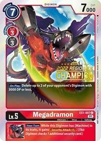 Megadramon (2022 Championship Online Regional) [Online Champion] #EX1-007 C