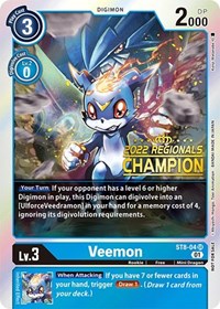 Veemon (2022 Championship Online Regional) [Online Champion] #ST8-04 SR