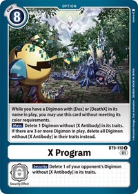 X Program #BT9-110 U