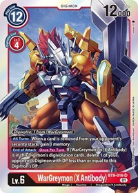 WarGreymon (X Antibody) #BT9-016 SR