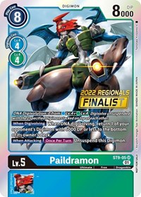Paildramon (2022 Championship Offline Regional) [Online Finalist] #ST9-05 SR
