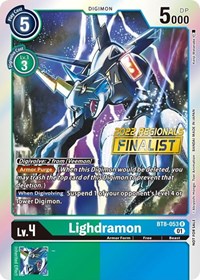 Lighdramon (2022 Championship Offline Regional) [Online Finalist] #BT8-053 R