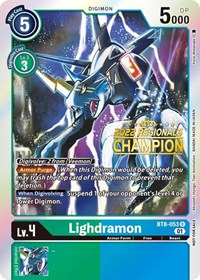 Lighdramon (2022 Championship Offline Regional) [Online Champion] #BT8-053 R