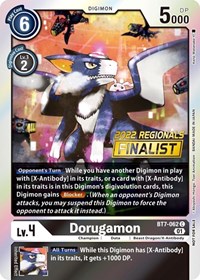 Dorugamon (2022 Championship Offline Regional) [Online Finalist] #BT7-062 C