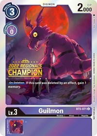 Guilmon (2022 Championship Offline Regional) [Online Champion] #BT5-071 U