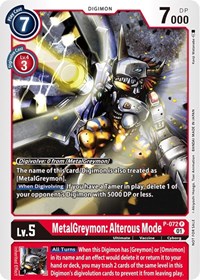 MetalGreymon: Alterous Mode #P-072 P