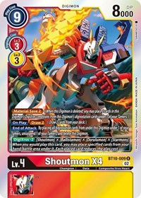 Shoutmon X4 #BT10-009 R