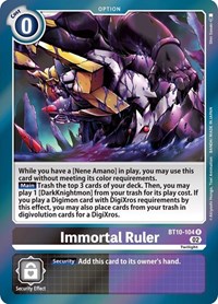 Immortal Ruler #BT10-104 R