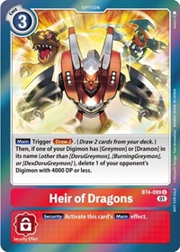 Heir of Dragons (ST-11 Special Entry Pack) #BT4-099 U